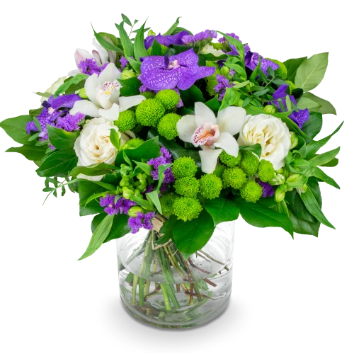 Bouquet of purple flowers